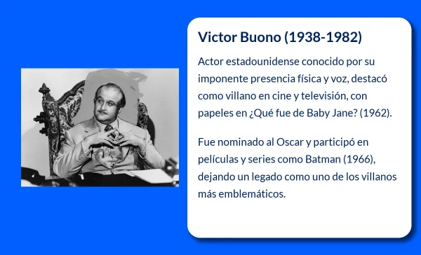 Victor Buono (1938-1982): Un gigante del cine y la televisión estadounidense