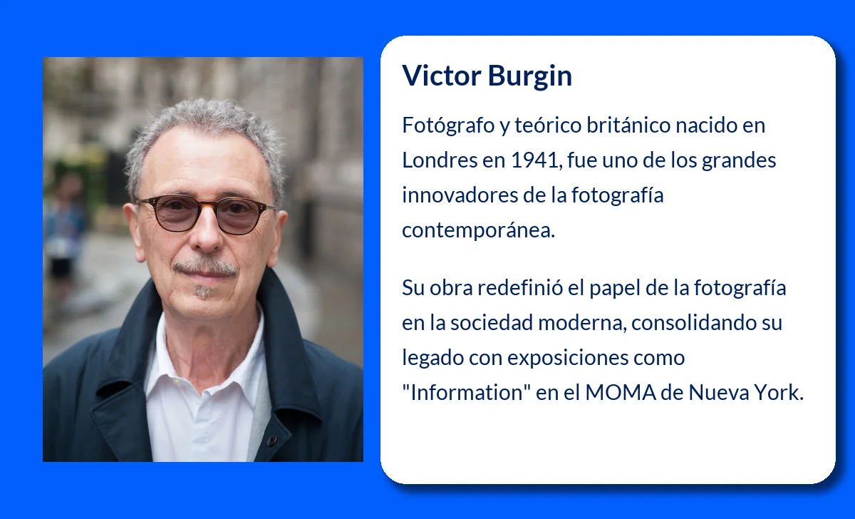 Victor Burgin (1941-VVVV): El fotógrafo y teórico británico que revolucionó la fotografía contemporánea