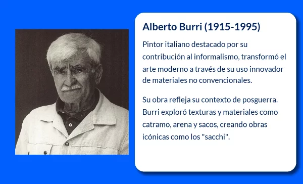 Alberto Burri (1915-1995): El pintor que transformó el informalismo italiano