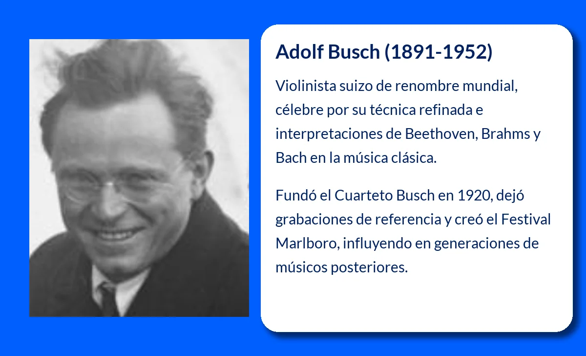Adolf Busch (1891-1952). El maestro del violín que revolucionó la interpretación de Beethoven y Brahms