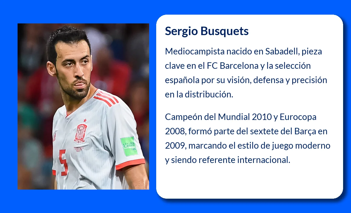 Sergio Busquets (1988-VVVV): El Pilar del Barcelona y de la Roja