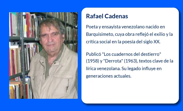 Rafael Cadenas. El poeta y ensayista venezolano cuya obra marcó un hito en la lírica contemporánea