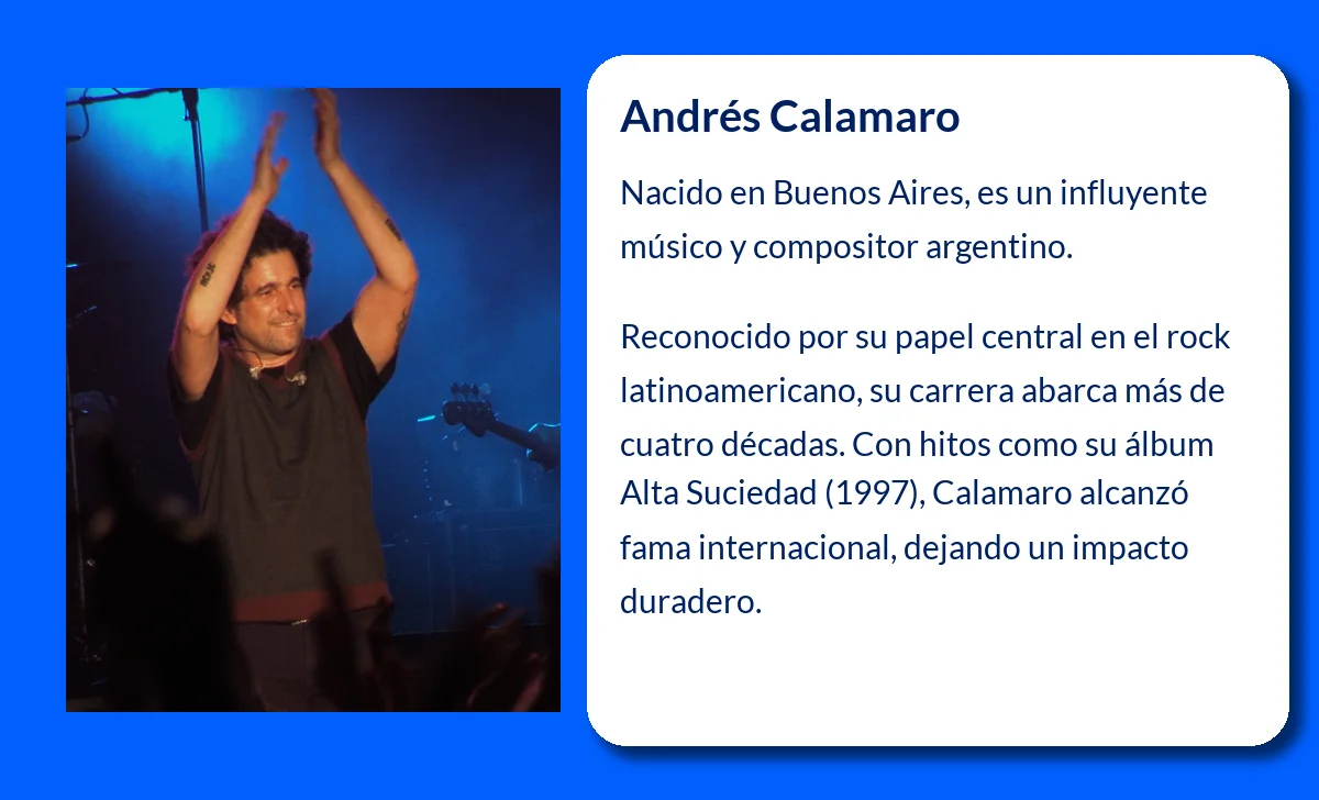 Andrés Calamaro (1961-VVVV): El legado inmortal de un músico argentino legendario