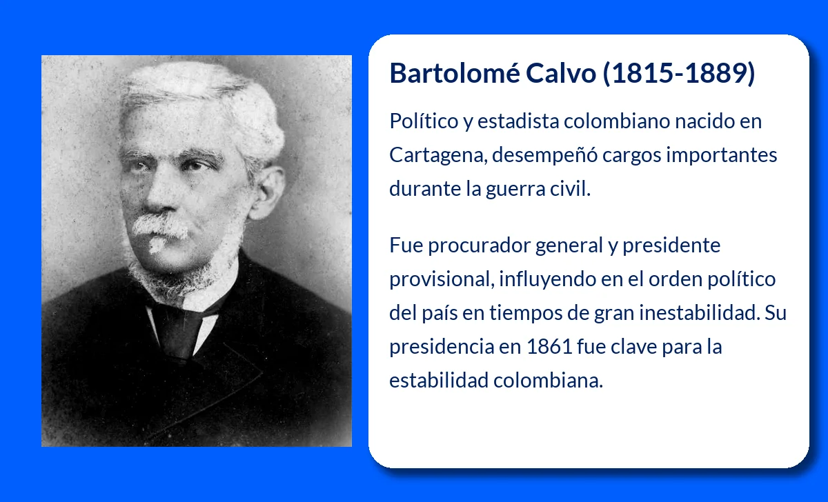 Bartolomé Calvo (1815-1889): El político y estadista colombiano que asumió la presidencia en tiempos de crisis