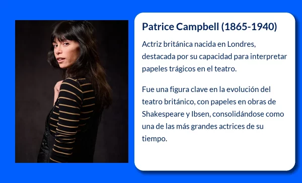Patrice Campbell (1865-1940): La legendaria actriz británica que dominó el teatro trágico