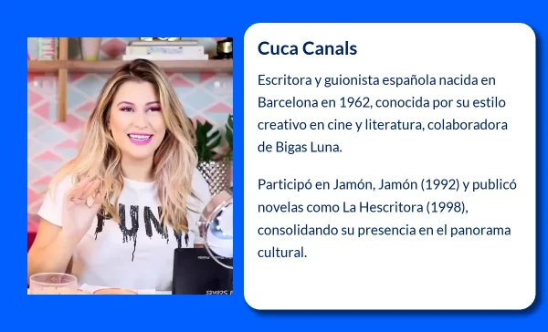 Cuca Canals (1962-VVVV): La escritora que dejó su huella en el cine y la literatura española