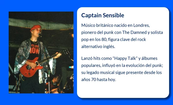 Captain Sensible. El excéntrico músico que marcó el punk británico