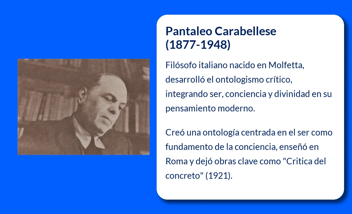 Pantaleo Carabellese. El pensador que redefinió la ontología crítica