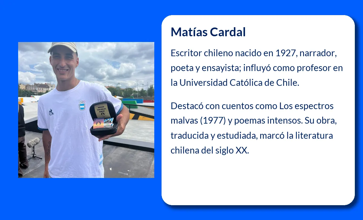 Matías Cardal. El escritor chileno que trascendió con su narrativa y poesía