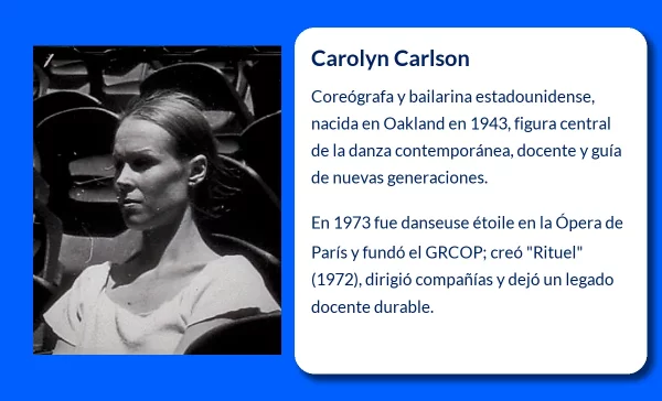 Carolyn Carlson. La aclamada bailarina y coreógrafa de la danza contemporánea