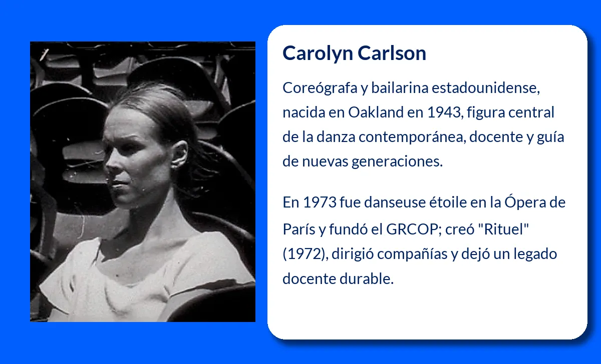Carolyn Carlson. La aclamada bailarina y coreógrafa de la danza contemporánea