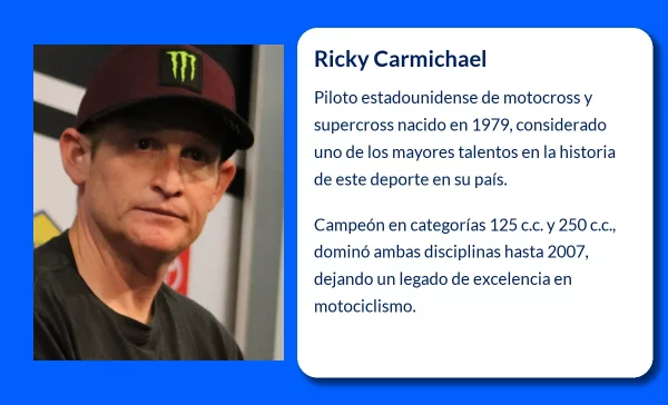 Ricky Carmichael (1979-VVVV). El prodigio del Supercross que deslumbró al mundo del motocross