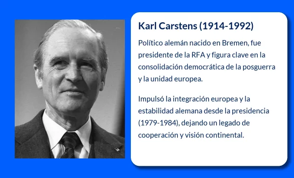 Karl Carstens. El presidente alemán que impulsó la unidad europea