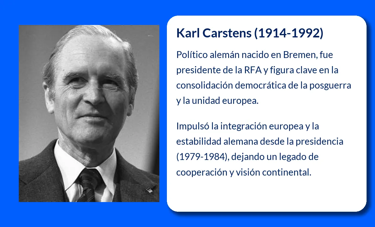 Karl Carstens. El presidente alemán que impulsó la unidad europea