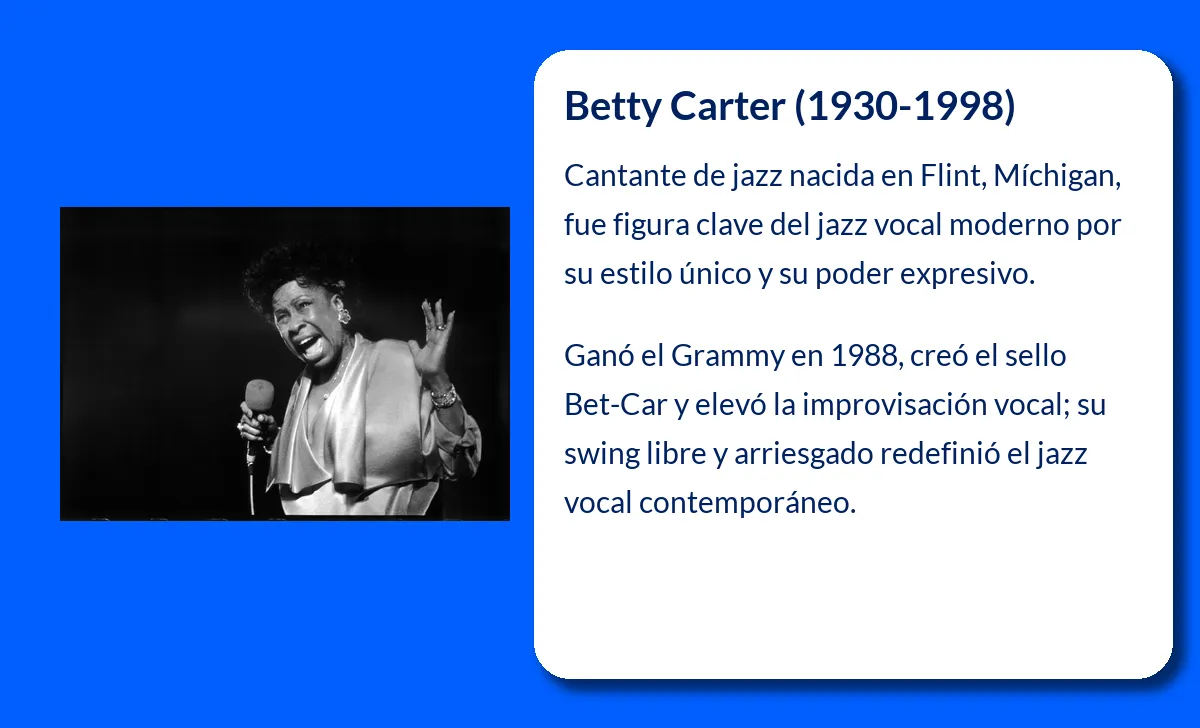 Betty Carter. La voz inolvidable del jazz moderno
