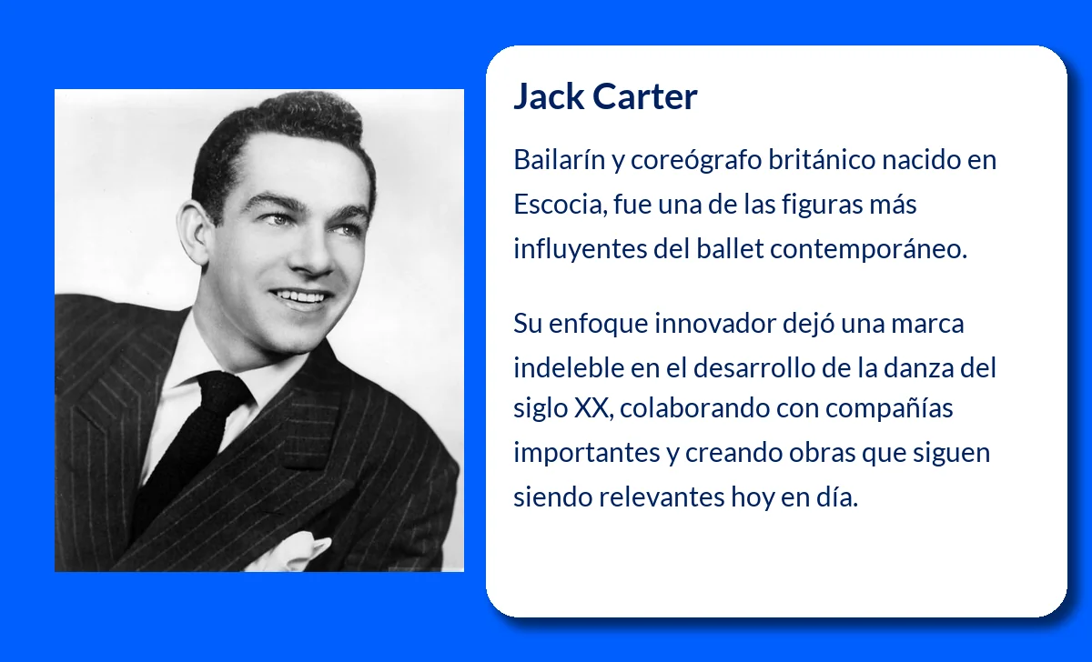 Jack Carter (1923-VVVV). El bailarín y coreógrafo británico que dejó una huella imborrable en el mundo de la danza