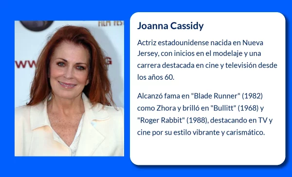 Joanna Cassidy. La actriz que cautivó al cine y la televisión