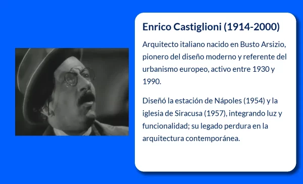 Enrico Castiglioni. El arquitecto italiano que marcó la historia con sus diseños visionarios