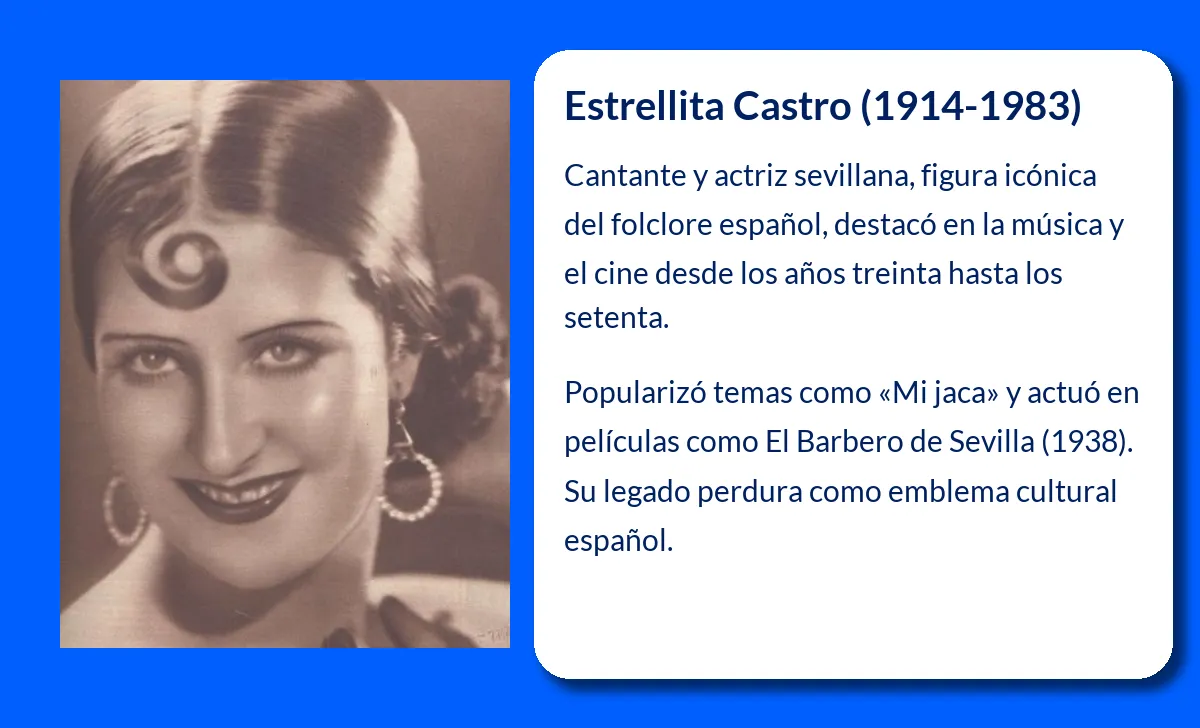 Estrellita Castro. La voz de la España folclórica que cautivó al cine y al escenario