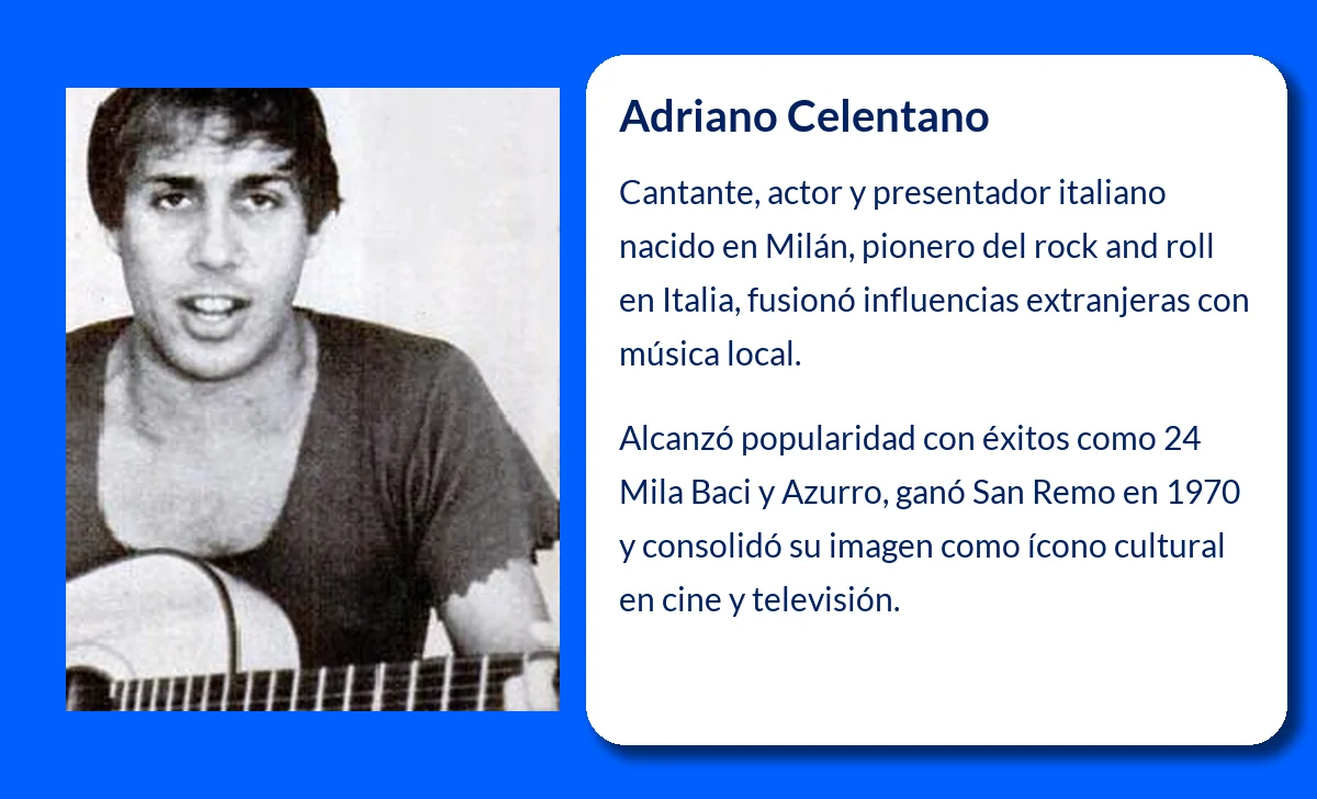 Adriano Celentano (1938-VVVV): El rey del Rock and Roll italiano que dejó huella en la música y el cine