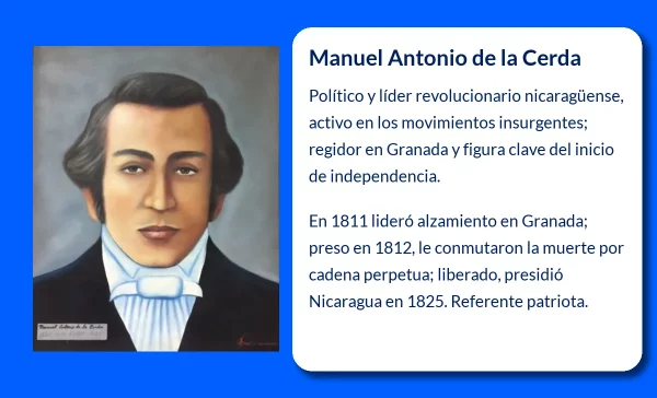 Manuel Antonio de la Cerda:. El líder revolucionario nicaragüense que luchó por la independencia