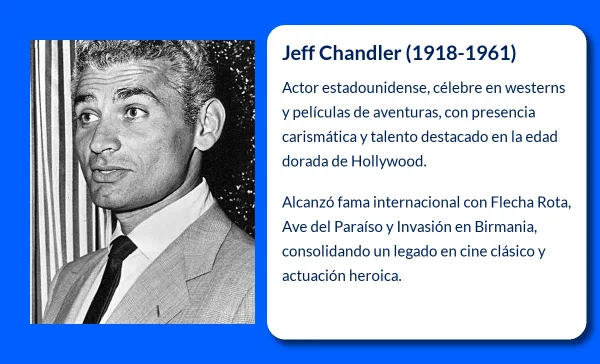 Jeff Chandler (1918-1961): El actor estadounidense que conquistó Hollywood con su carisma y valentía