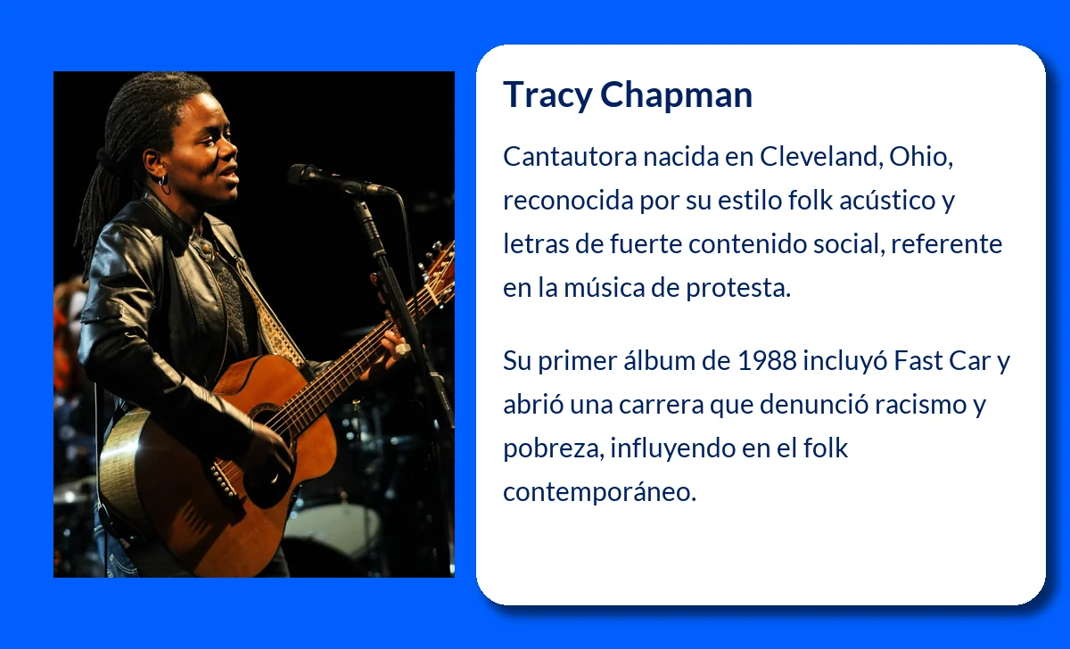 Tracy Chapman (1964-VVVV). La voz intimista del folk con conciencia social