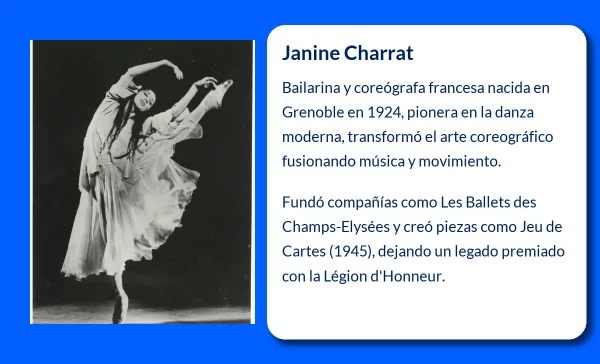 Janine Charrat (1924-VVVV): La bailarina y coreógrafa que transformó la danza contemporánea