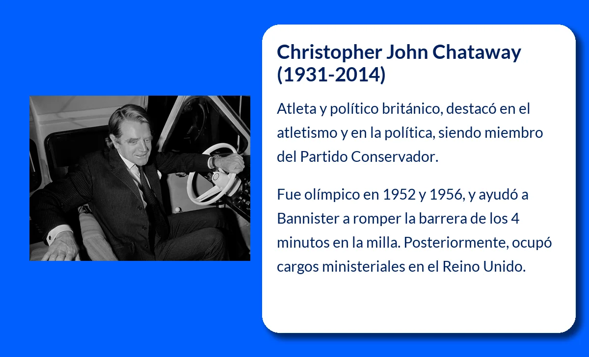 Christopher John Chataway (1931-2014). El atleta y político que dejó huella en el Reino Unido