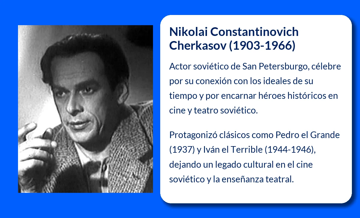 Nikolai Constantinovich Cherkasov (1903-1966). El “Gary Cooper ruso” que encarnó a los grandes héroes del cine soviético