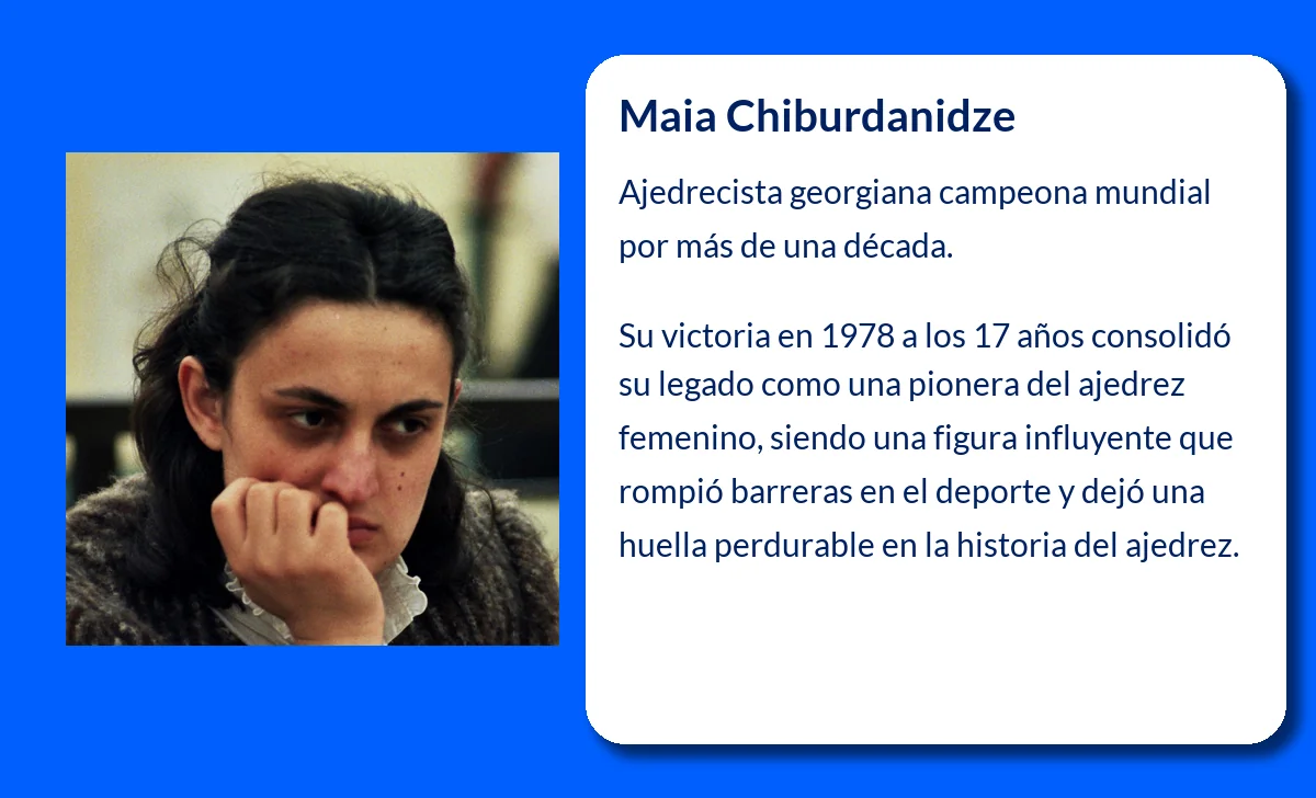 Maia Chiburdanidze (1961-VVVV). La campeona georgiana que transformó el ajedrez femenino mundial