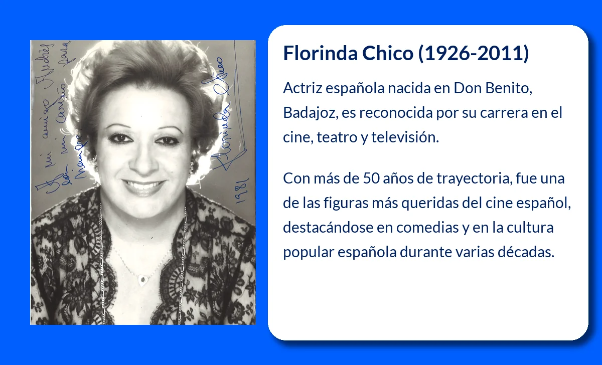 Florinda Chico (1926-2011): La actriz carismática que conquistó el teatro