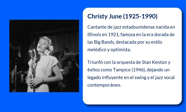 Christy June (1925-1990): La voz del jazz que brilló en la era dorada de las Big Bands
