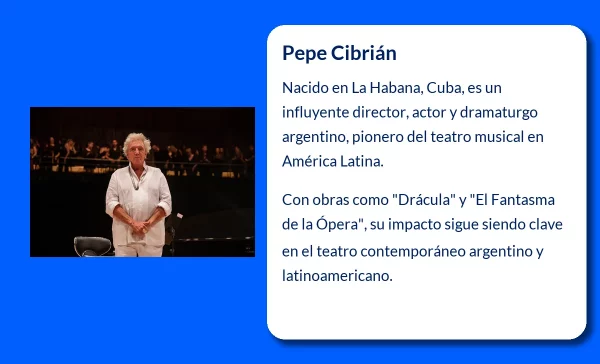 Pepe Cibrián (1948-VVVV). El visionario del teatro musical argentino