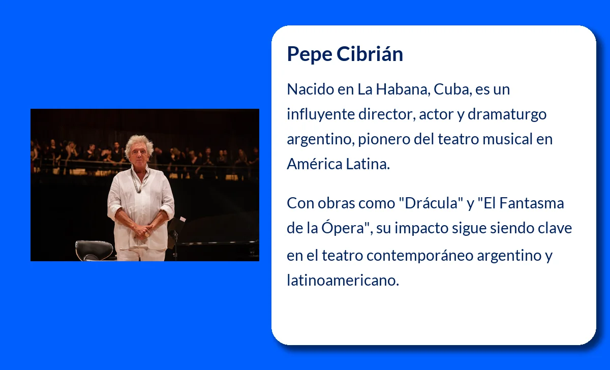 Pepe Cibrián (1948-VVVV). El visionario del teatro musical argentino