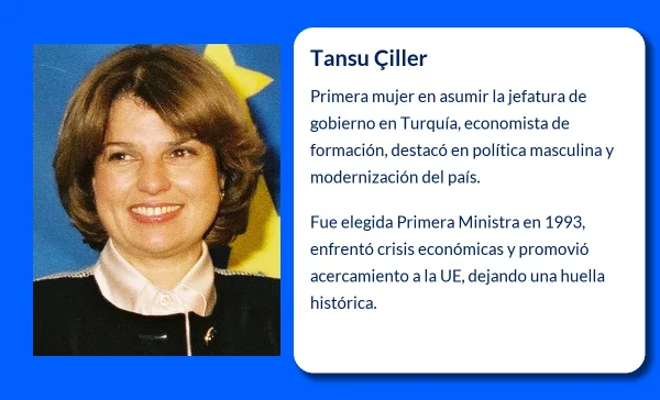 Tansu Çiller (1946-VVVV). La primera mujer Primera Ministra de Turquía y su huella en la política del país