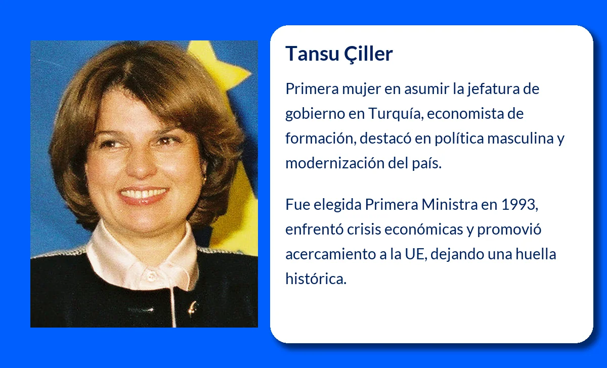 Tansu Çiller (1946-VVVV). La primera mujer Primera Ministra de Turquía y su huella en la política del país