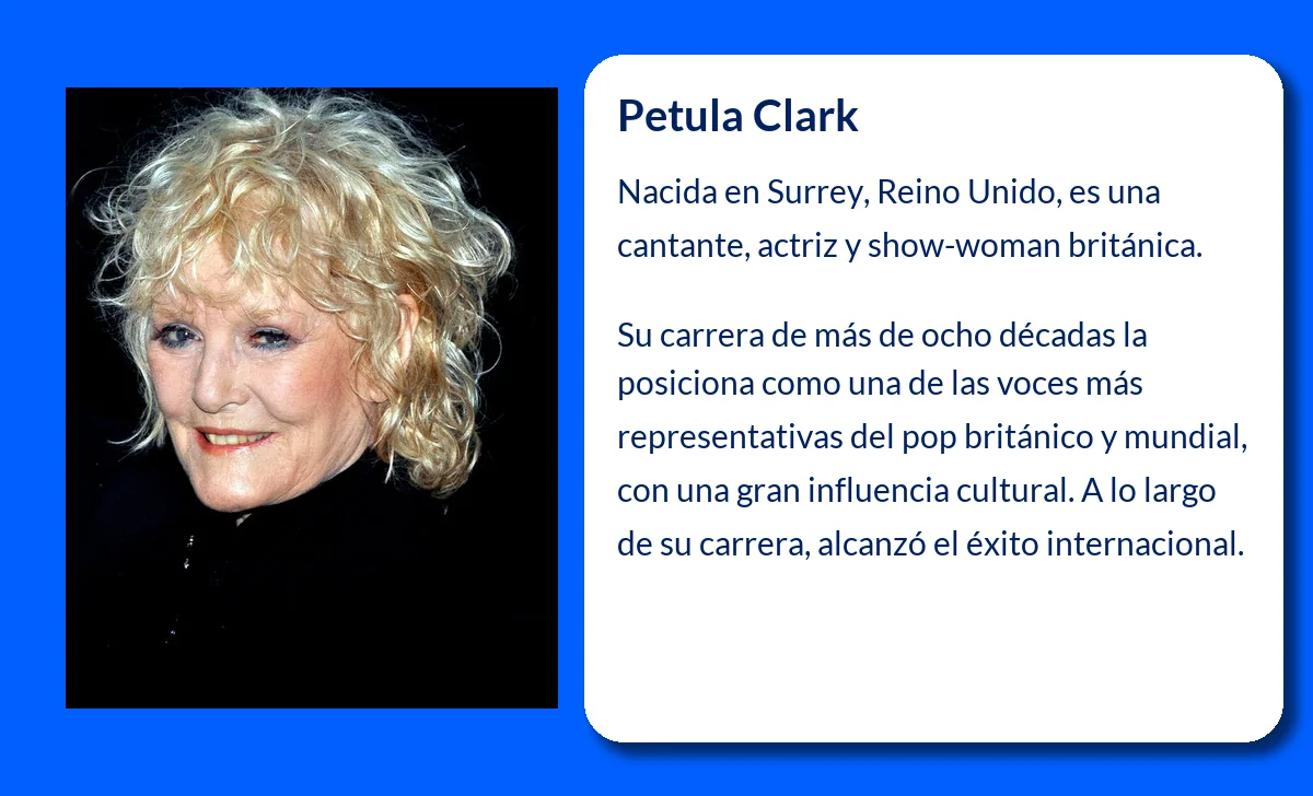 Petula Clark (1932-VVVV). La eterna voz del pop británico con impacto internacional