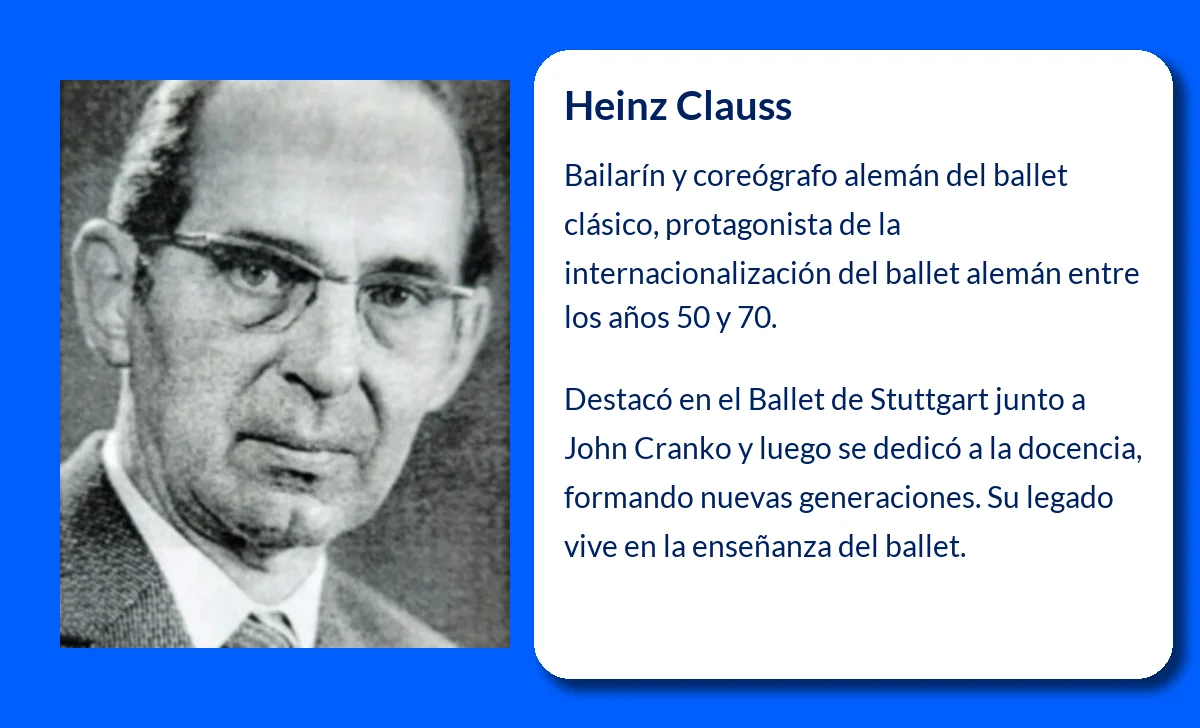 Heinz Clauss (1935-VVVV): El bailarín que marcó una era en el ballet alemán