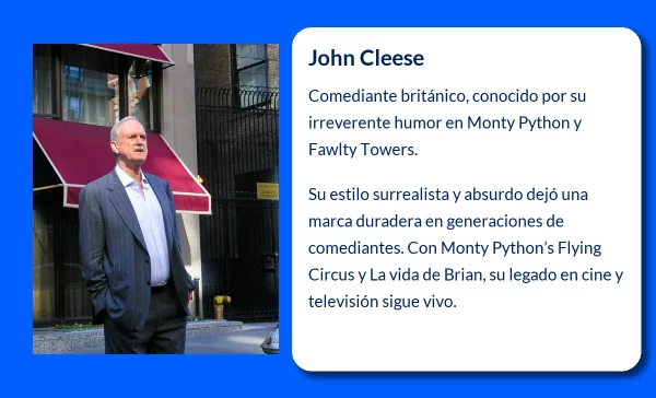 John Cleese (1939-VVVV): El pionero del humor británico que transformó la comedia mundial