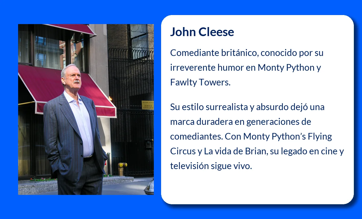 John Cleese (1939-VVVV): El pionero del humor británico que transformó la comedia mundial
