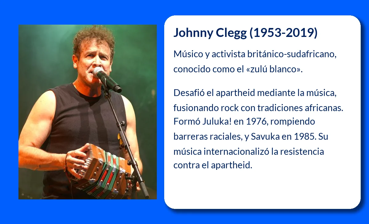 Johnny Clegg (1953-2019): El "zulú blanco" que desafió el apartheid con su música