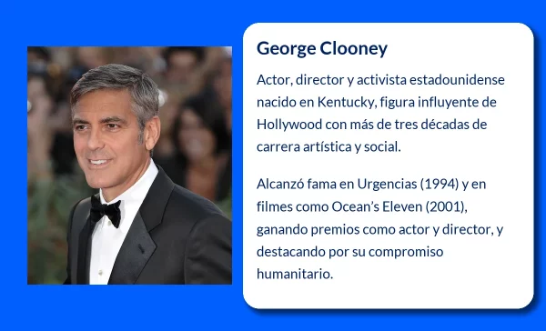George Clooney (1961-VVVV). El carismático actor y director que conquistó Hollywood