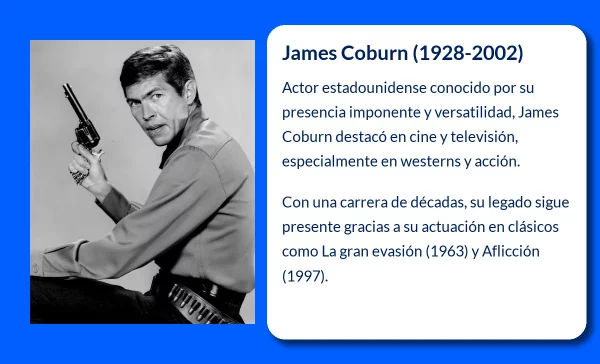 James Coburn (1928-2002). El carismático duro de Hollywood que conquistó el cine y la televisión