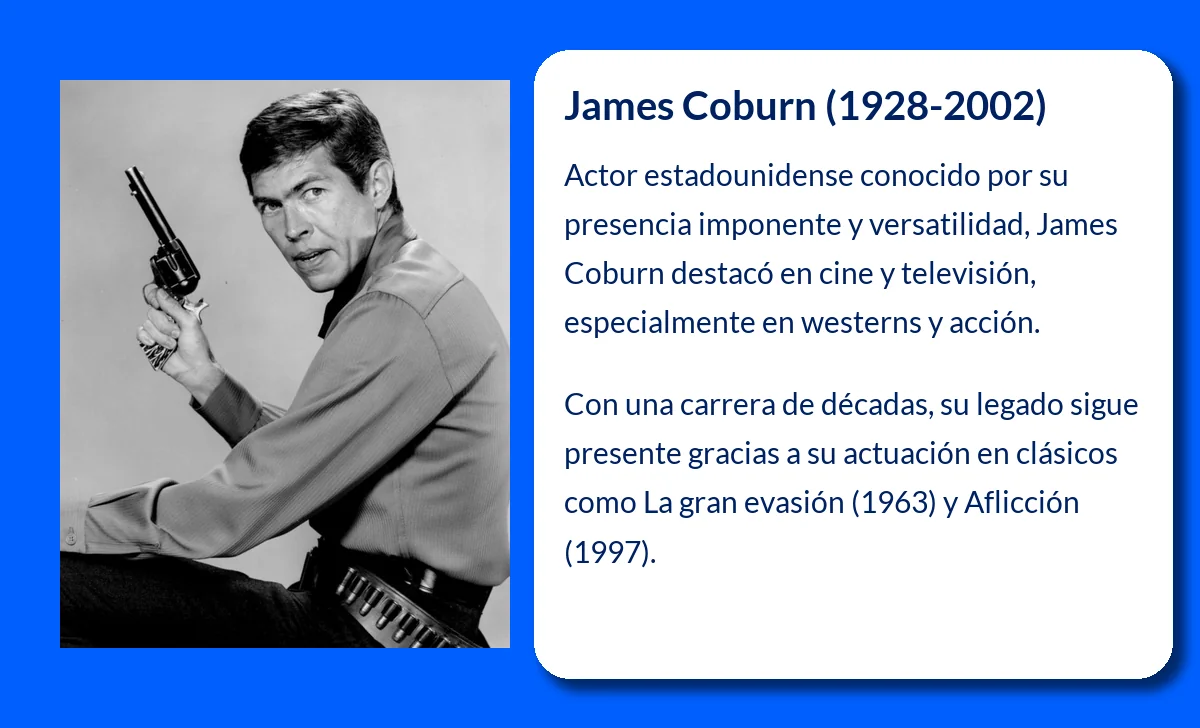 James Coburn (1928-2002). El carismático duro de Hollywood que conquistó el cine y la televisión