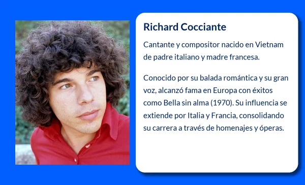 Richard Cocciante (1946-VVVV). El alma musical italo-francesa que conquistó Europa