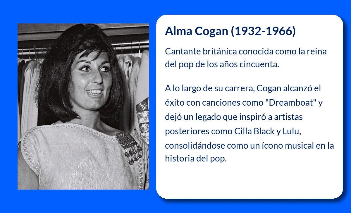 Alma Cogan (1932-1966). La reina del pop británico de los cincuenta