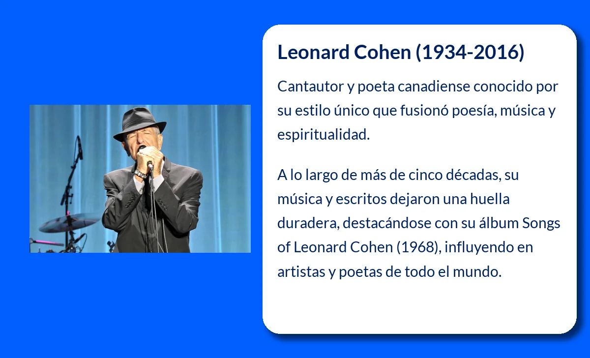 Leonard Cohen (1934-2016): El trovador eterno de la melancolía moderna