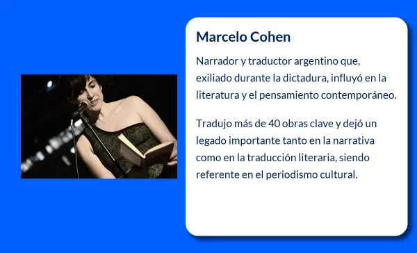 Marcelo Cohen (1951-VVVV). El narrador y traductor argentino que redefinió la literatura desde el exilio