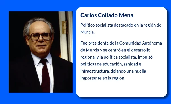 Carlos Collado Mena (1938-VVVV): El líder socialista que transformó la Comunidad Autónoma de Murcia